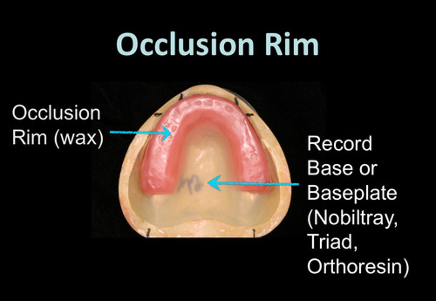 <p>resin: nobiltray, triad, orthoresin</p>