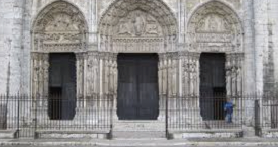 <ol><li><p>prototype for monumental gothic sculpture and carving</p></li><li><p><span style="background-color: transparent;"><span>There are 3 actual portals</span></span></p></li><li><p><span style="background-color: transparent;"><span>Gothic style: Chartres features four symbols of the evangelists that are very legible, and it also includes a full-body halo around each. People are in their own niches, not looking beyond themselves. Christ is in higher relief, has the 12 apostles at the bottom, and the 24 elders are on the top of the portal</span></span></p><ol><li><p>very legible</p></li><li><p>engaging with a plan outside of their own world (virtual vs. reality)</p></li><li><p>greater degree of <strong>naturalism</strong></p></li><li><p>is 3D</p><ol><li><p><span style="background-color: transparent;"><span>Gothis supports architectural distinctions: every archivault piece is carved, then placed in its very precise position</span></span></p></li></ol></li></ol></li><li><p><span style="background-color: transparent;"><span>Emblematic of what is happening in Chartres: it had the best philosophers and scientists in Europe, celebrating the natural world as one sees it, but modulated by Christian principles</span></span></p><ul><li><p><span style="background-color: transparent;"><span>Celebrating the world in which we live as a mirror, but a product of God’s cosmological order (creation)</span></span></p></li></ul></li><li><p><span style="background-color: transparent;"><span>The ideas are encyclopedic in knowledge</span></span></p></li><li><p><span style="background-color: transparent;"><span>The columns behind these figures are made from the same piece of stone - these people are carved onto the columns (technically high-relief), literally and figuratively, these forms are the fabric in how the church stands</span></span></p><ul><li><p><span style="background-color: transparent;"><span>Woven, engraved into the church, that is discreet and legible</span></span></p></li></ul></li></ol><p><span style="background-color: transparent;"><span>Scholasticism: meant to bring new legibility to theology → we still emanate out from God</span></span></p><ul><li><p><span style="background-color: transparent;"><span>Figures are unnaturally tall - deliberate deviation from scale to form the column</span></span></p><ul><li><p><span style="background-color: transparent;"><span>Even in their bodily comportment, we can see a higher priority in rendering how fabric looks in real space</span></span></p></li></ul></li><li><p><span style="background-color: transparent;"><span>What is the content? - theophanic vision of the 24 elders from the book of revelation</span></span></p><ul><li><p><span style="background-color: transparent;"><span>Think about compositions iconography: deciphering what you are looking at, and what the form means: </span><strong><span>reducing a picture to text</span></strong><span>. </span></span></p></li><li><p><span style="background-color: transparent;"><strong><span>Left Portal:</span></strong><span> the world before Christ portal - people thought it was ascension because it shows angels holding something that looks like a cloud → recent studies show this is Christ separated from the earth before he arrives</span></span></p></li><li><p><span style="background-color: transparent;"><span>The non-sacred themes are being depicted on the entrance to the cathedral</span></span></p><ul><li><p><span style="background-color: transparent;"><strong><span>Right Portal:</span></strong><span> the incarnation portal, Christ on Mary’s lap -</span></span></p></li></ul></li></ul></li><li><p><span style="background-color: transparent;"><span>Christ is the center of all these compositions</span></span></p></li><li><p><span style="background-color: transparent;"><span>Broad coverage of intellectual disciplines</span></span></p></li></ul><p></p>