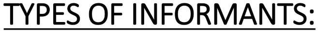 <p>individuals that are selected, trained, and utilized as continues and covert sources of information concerning specific counter-intelligence targets</p>