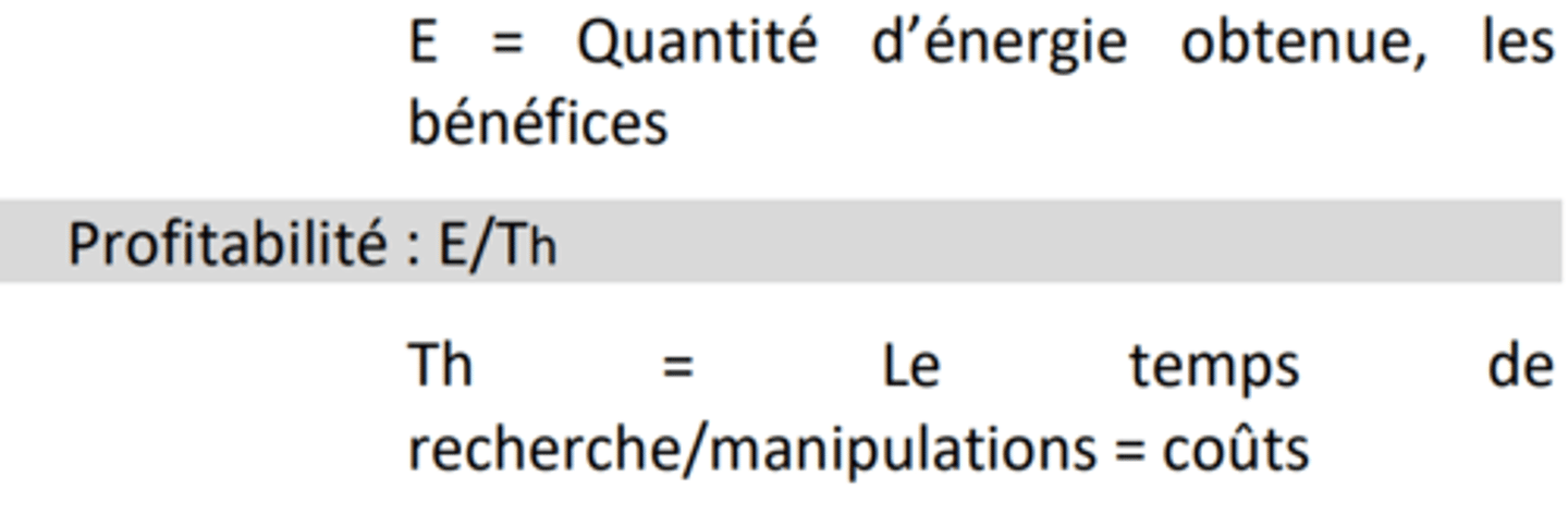 <p>Approche théorique de la nature économique. On suppose que face un choix, un organisme choisi l'option qui favorisera son fitness</p>