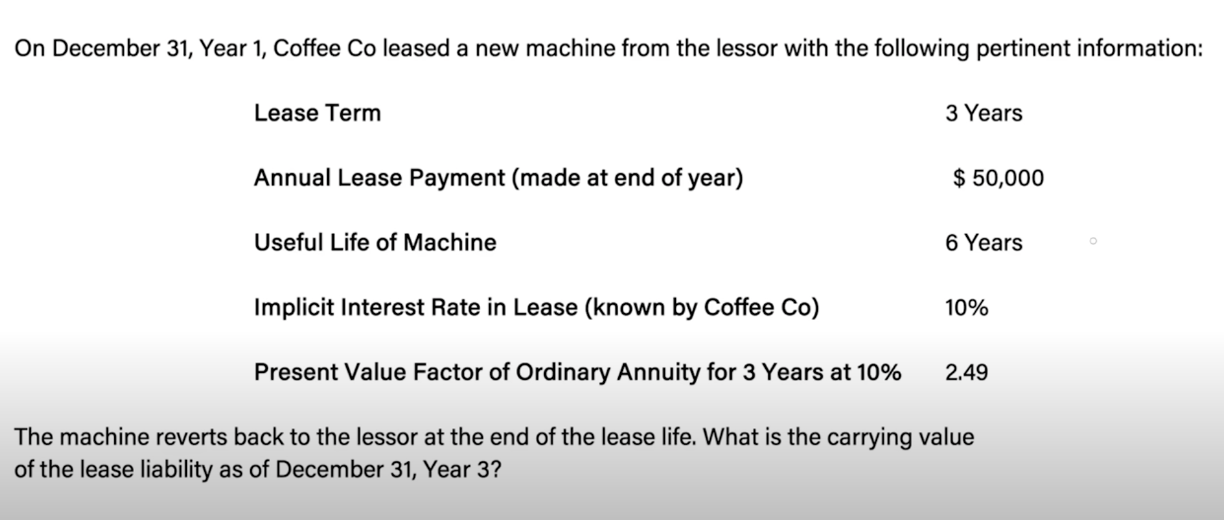<p>Create a table and JE for all 3 years</p>