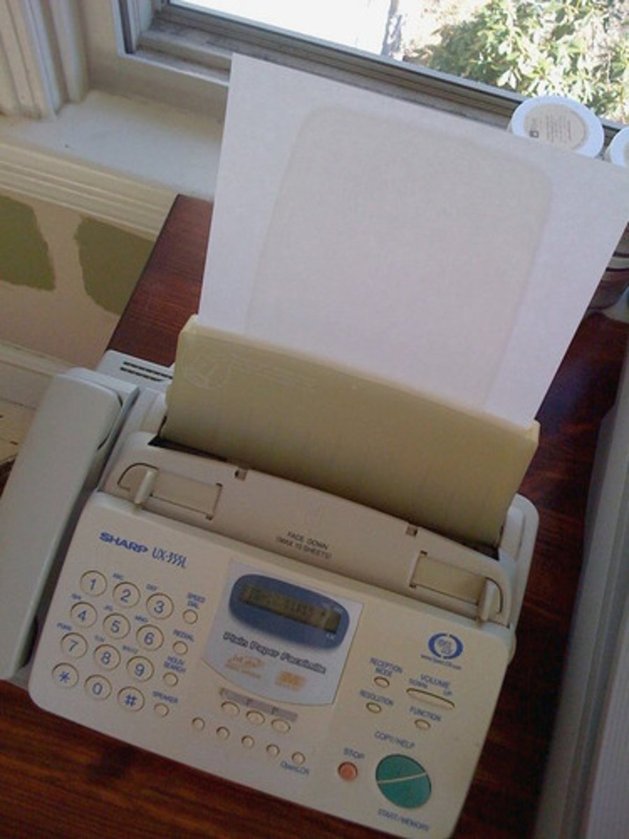 <p>the fax (machine)</p>