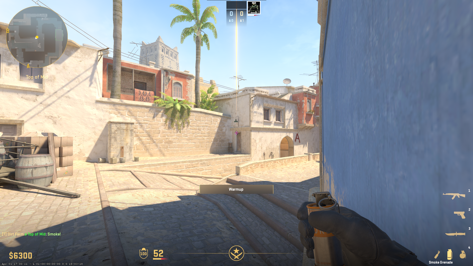 <p>First Corner Blue Wall - Jump Throw</p>