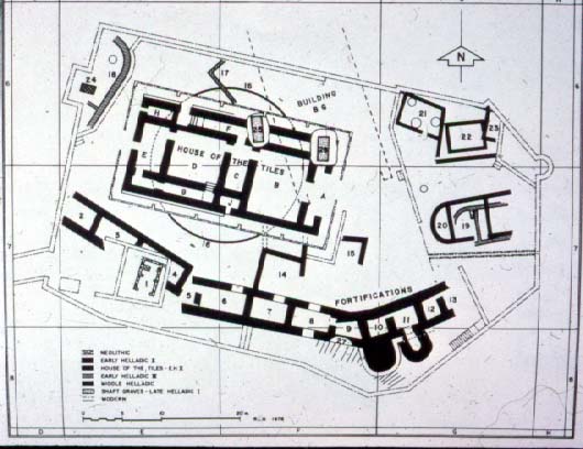 <p>Plan on the site of Lerna in Argolid</p>