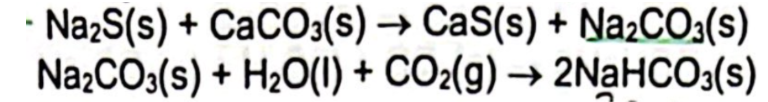 <p><span style="background-color: transparent;">Sodium hydrogen carbonate, NaHCO3, can be prepared from sodium sulfide, Na2S by the following reactions:&nbsp;</span></p><p><span style="background-color: transparent;"><strong>Assuming that the percentage yield in each step is identical</strong>, 20.5 kg of sodium hydrogen carbonate (Mr = 84.0) was formed from 50 kg of sodium sulfide (Mr = 78.1). What is the percentage yield of each step?</span></p>