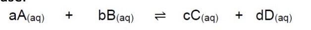 <p>What would the general expression for Kc be for this equation?</p>