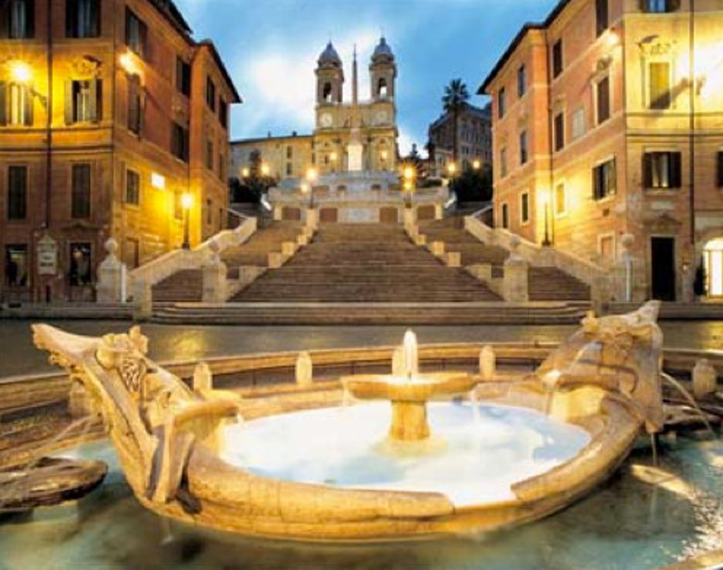 <p>Neoclassical/Baroque, 1723-28, Francesco de Sanctis</p><p>Name comes from the former embassy next to it. A staircase connection between two plazas at different heights. 3 different stair types, each with room for monuments and statues.</p>