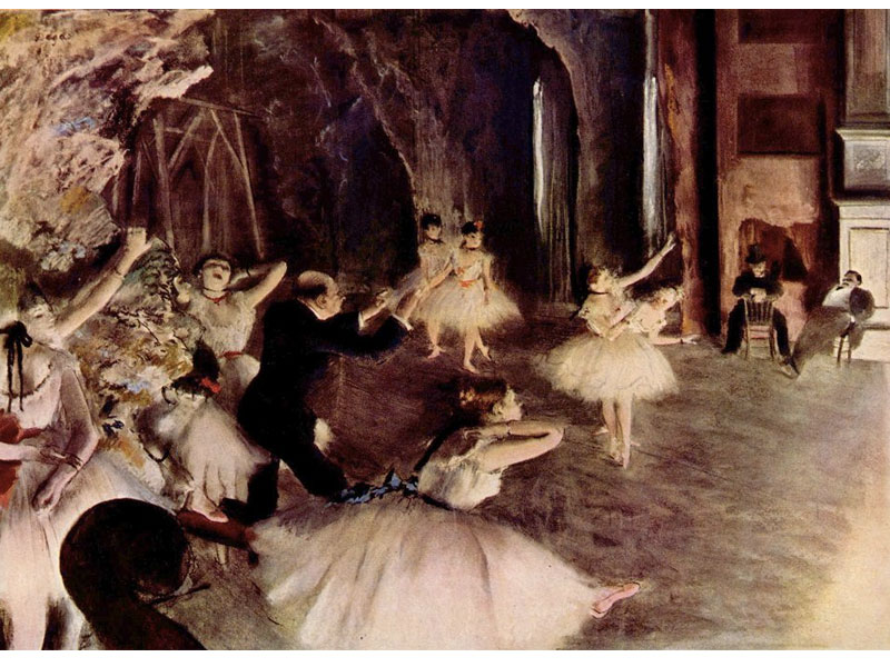 <p><em>The Rehearsal on Stage </em></p>