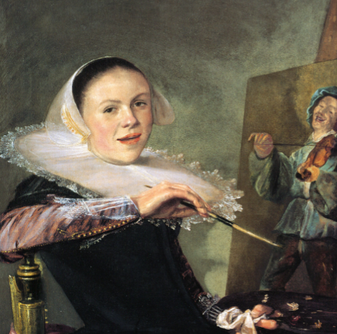 <p><span style="font-family: sans-serif">Judith Leyster, Self-Portrait, 1635.</span></p>