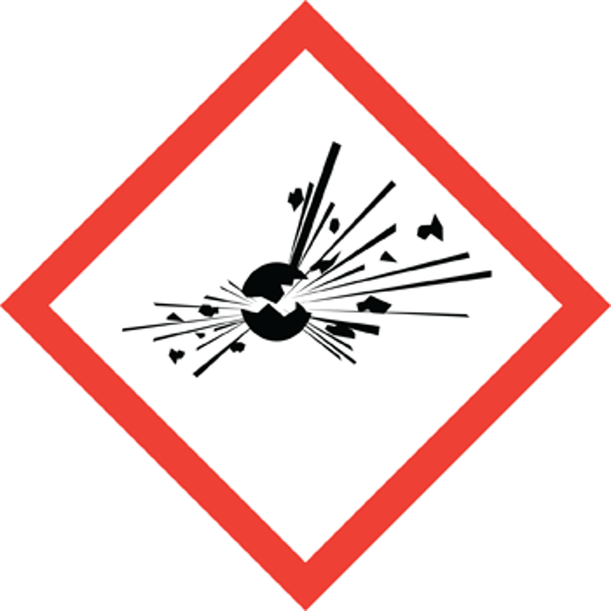 <p>Warns of chemicals or reactions that may cause explosions under certain conditions, such as highly reactive substances.</p>
