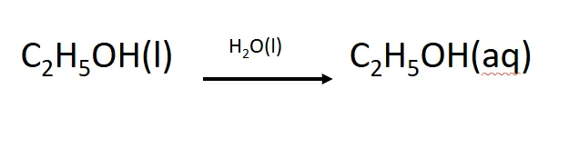 <p>hydrogen bonds between h2o molecules break, hydrogen bonds between ethanol molecules break, new hydrogen bonds form between ethanol and h2o molecules, sugars have an -OH group which hydrogen bonds with water</p>