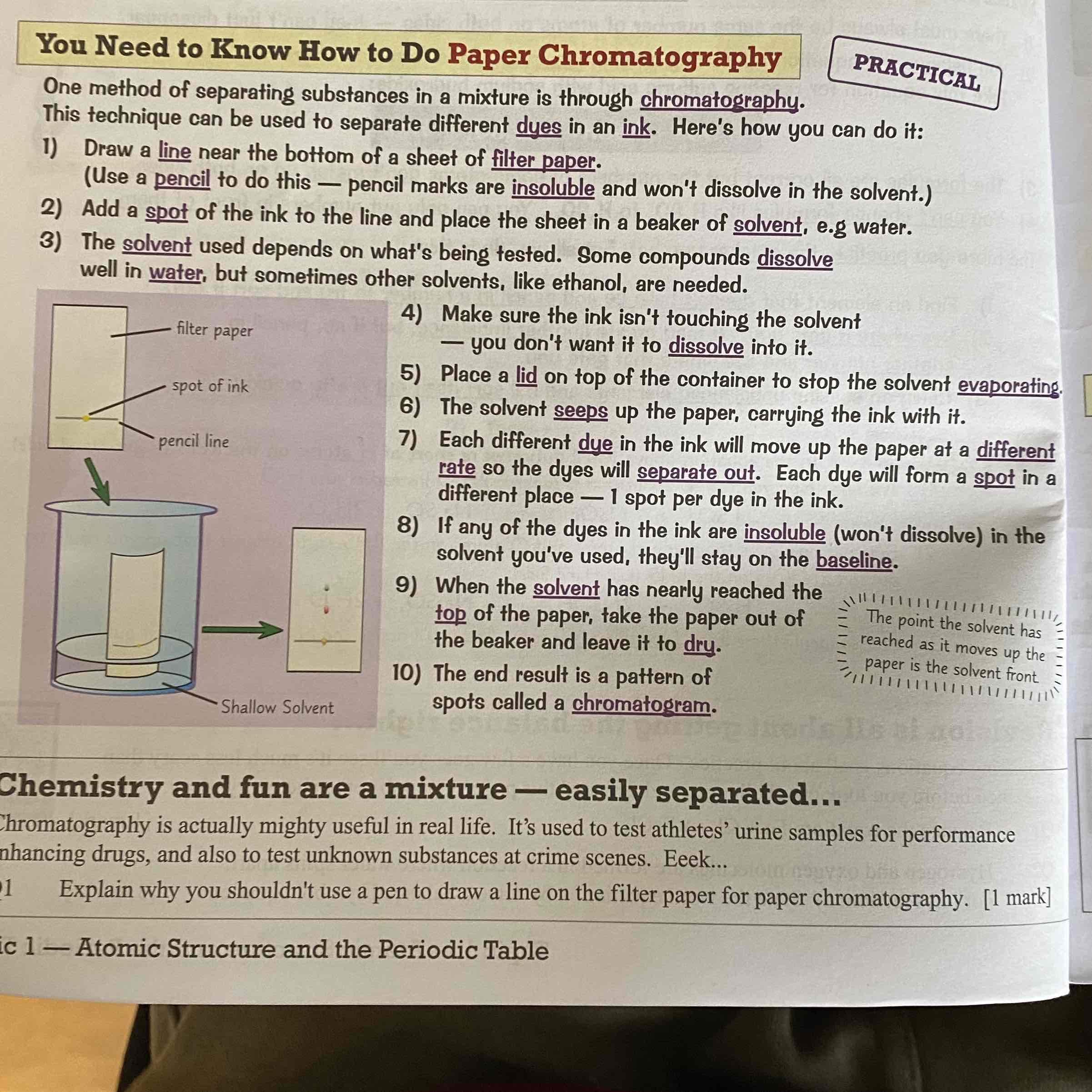 <p>It is a separation technique using dyes in ink.</p><p>See image for more info:</p><p></p>