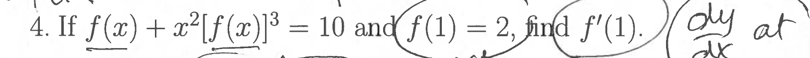 <p>how to solve differentiation “?” when given coordinates</p>