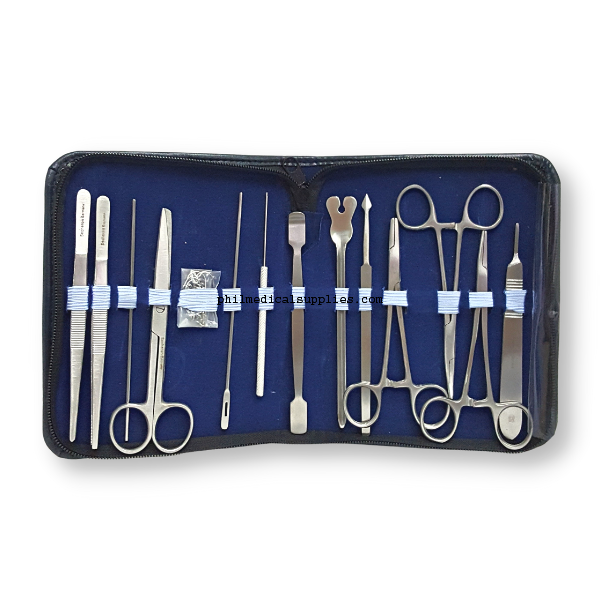 <p>is one of the most important apparatus used in biology laboratories. It is used to <strong>dissect</strong> animals such as frogs, fetal pigs, mice, etc. It consists of all the necessary tools required to carry out the process of dissection such as a catheter, groove probe, scalpel, surgical scissors (straight and curved), mayo scissors (straight and curved), dissecting forceps (with and without teeth), dissecting pin, etc.</p>