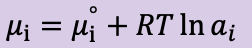 <p>a is a thermodynamic activity. In gas phase chemistry it is p / 1 bar, in solution it is c / 1 mol dm-3 </p>