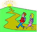 <p>moving forward or continuing toward a goal or destination.<br></p>