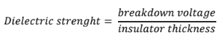 <p><span>measure of the highest potential difference an insulating material can withstand without electric breakdown.</span></p>