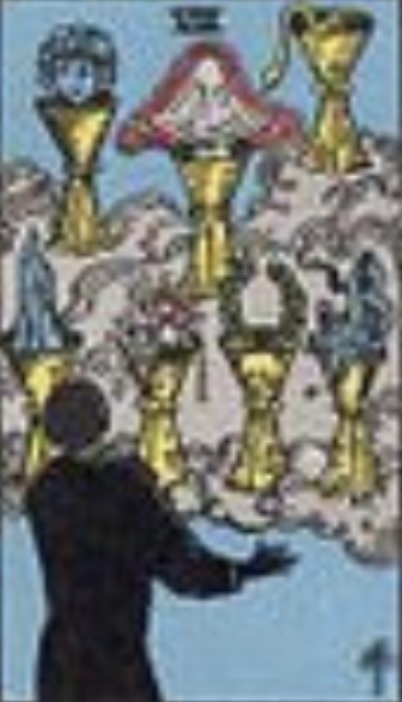 <p>7 of Cups- Upright</p>
