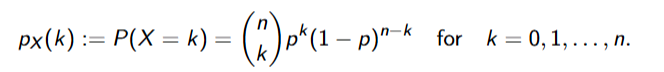 <p>A probability distribution representing the <strong>number of successes </strong>in a fixed number of independent Bernoulli trials. </p>