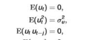 <ul><li><p>a series that satisfies these conditions </p></li><li><p>means we have zero mean, homoskedastic variance, and zero autocorrelation</p></li></ul><p></p>