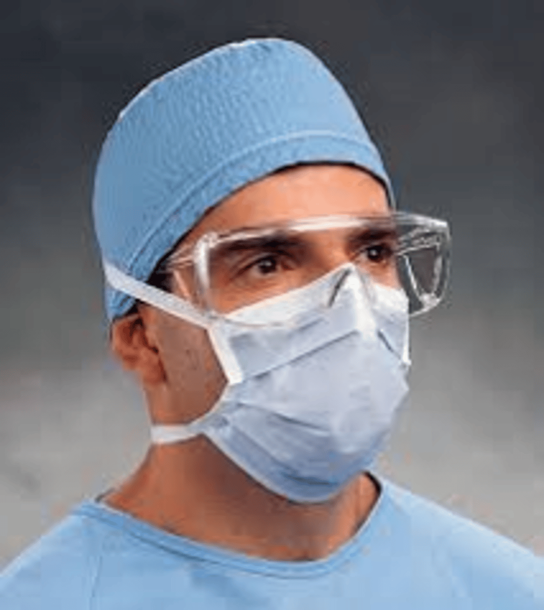<p>Khẩu trang y tế - bảo vệ mũi và miệng khỏi vi khuẩn. (You must wear a surgical mask in the hospital - Bạn phải đeo khẩu trang y tế trong bệnh viện.)</p>