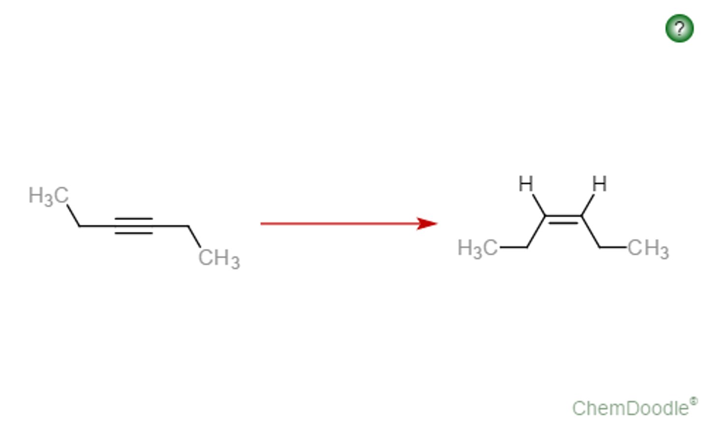 <p>z-alkene</p><p>syn addition</p>