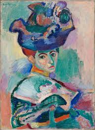 <p>Matisse, Femme au chapeau, 1905, Oil on canvas, 80 × 59 cm</p>