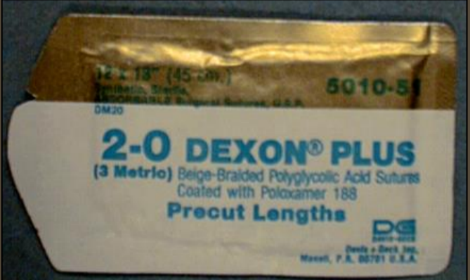 <p>polygycolic acid - dexon II</p>