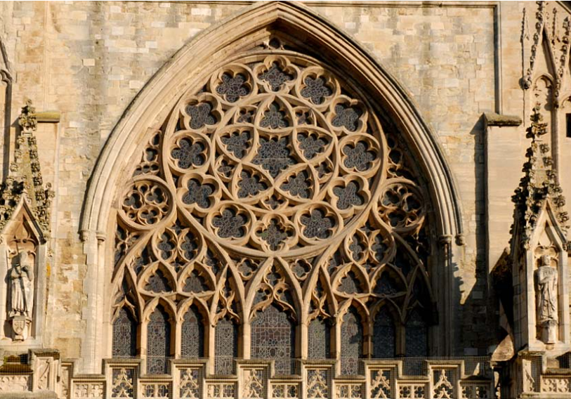 <p><span><span>This window from an English cathedral is an example of the _____________ style.</span></span></p>