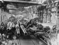 Buildup of armies and weapons in preparation of war