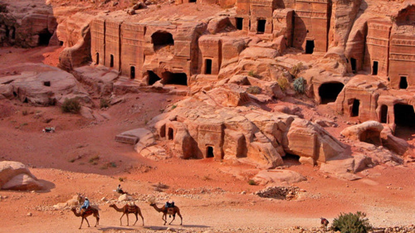 <p>Nabataean, 400 BCE-100 CE, rock-cut architecture. Cultural blending and trade wealth.</p>