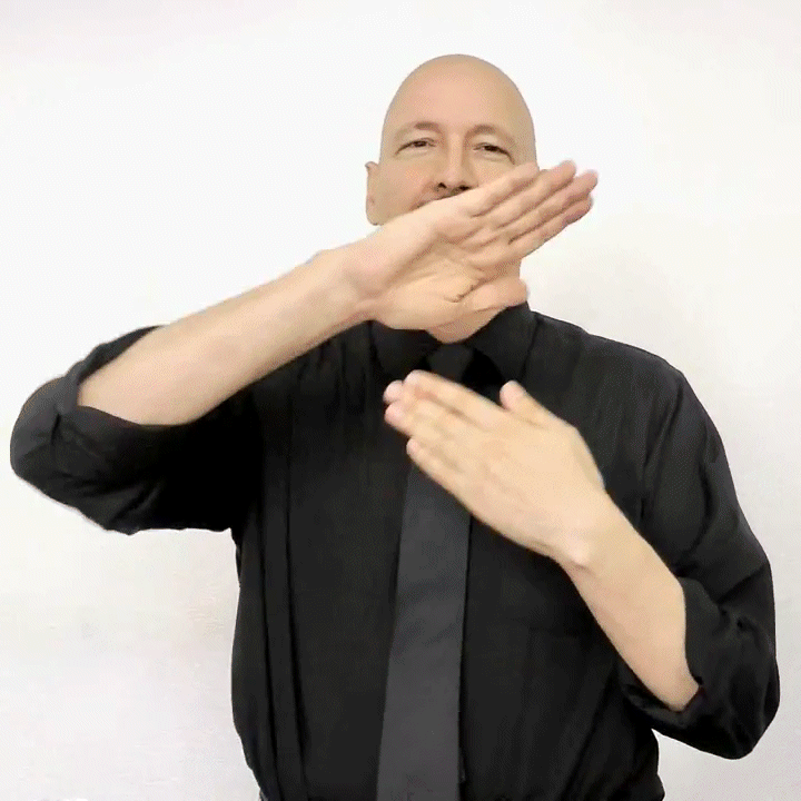 <p>one hand moves in a circle back behind the other hand. <strong>Location</strong><span style="font-size: medium">:&nbsp;Neutral signing area in front of the body </span><strong>Orientation</strong><span style="font-size: medium">:&nbsp;Palm orientation changes throughout the sign.&nbsp; In general, the right hand is palm out at the start of the sign and ends up palm back.&nbsp; The left hand is for the most part, palm back. </span><strong>Movement</strong><span style="font-size: medium">:&nbsp;&nbsp;The right hand does all the movement in this sign.&nbsp;The left hand stays fairly stationary.&nbsp;&nbsp;</span></p>