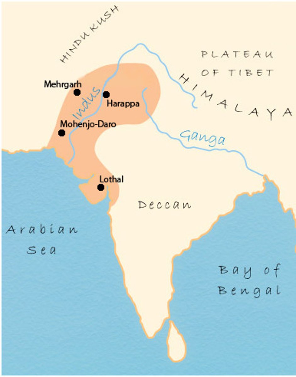 <p>A major agricultural hearth of grid-planned urbanization, flood-based agriculture, and sanitation practices located in Pakistan, Northwest India.</p>
