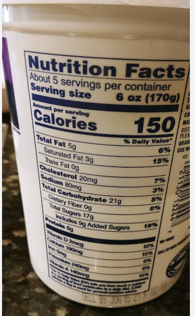 <p><span>How much total fat is in one serving of this yogurt?</span></p>