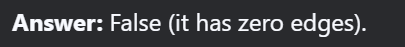 <p>False </p>