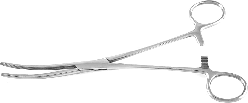 <p>Used for occluding larger blood vessels and tissues beofre ligation, and oftern the forceps that the kittner is leaded on. (straight clamp with crosshatch pattern with vertical serrations running to the tip of the jaw)</p><p></p>