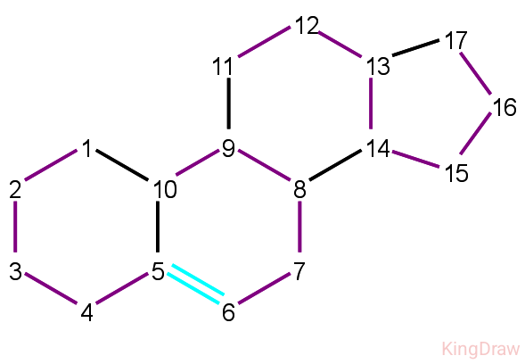 <p><span data-name="dna" data-type="emoji">🧬</span><span data-name="microscope" data-type="emoji">🔬</span> <em>jądro steranu</em> (<em>cyklopentanoperhydrofenantren</em>): układ czterech skondensowanych pierścieni węglowych (A, B, C i D) , stanowiący podstawowy szkielet wszystkich <em>steroidów</em>.</p>