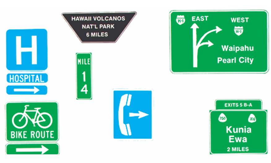 <p>Guide and Information Signs</p>