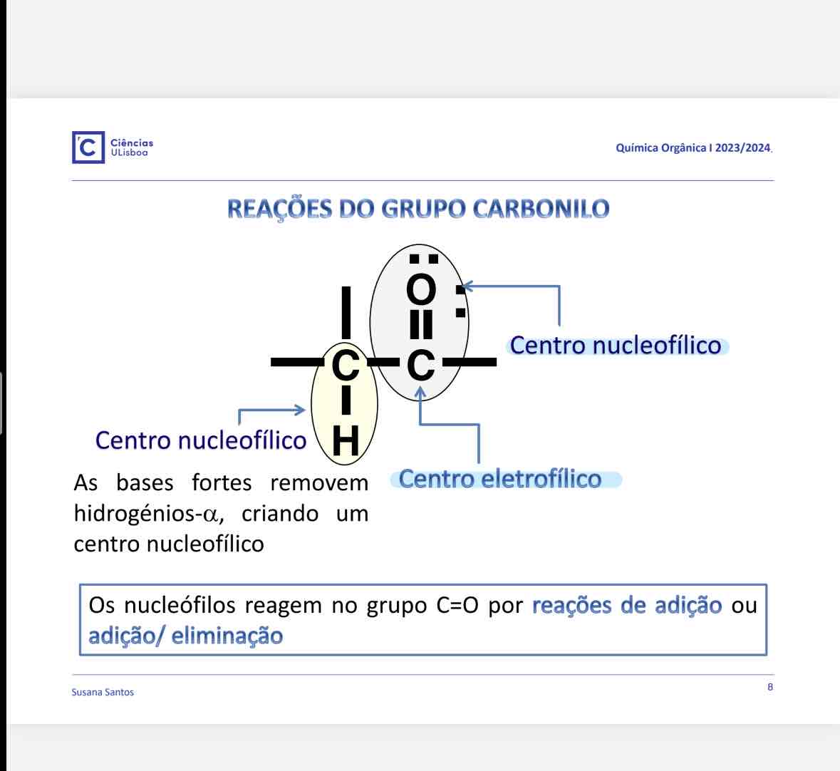 <p>Um aldeído, porque o aldeído  reage mais rápido. Além disso, o grupo carboniloreage com nucleofilos no átomo do centro eletrofilo e com os eletrofilos no átomo de oxigénio, centro nucleofilo.o oxigénio do grupo carbonilo é fraca, reage apenas com nucleofilos fortes</p>