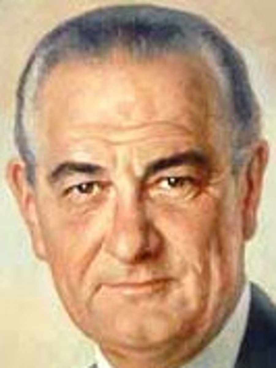 <p>Democratic-Finished Kennedy's passing of Civil Rights Act. passed sweeping anti poverty and civil rights programs but also involved US in Vietnam War</p>