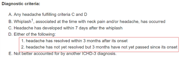 <p>Symptoms: Dizziness, fatigue, reduced concentration, memory loss, insomnia, anxiety, personality changes</p><p>Time Frame: Less than 3 months due to whiplash </p>