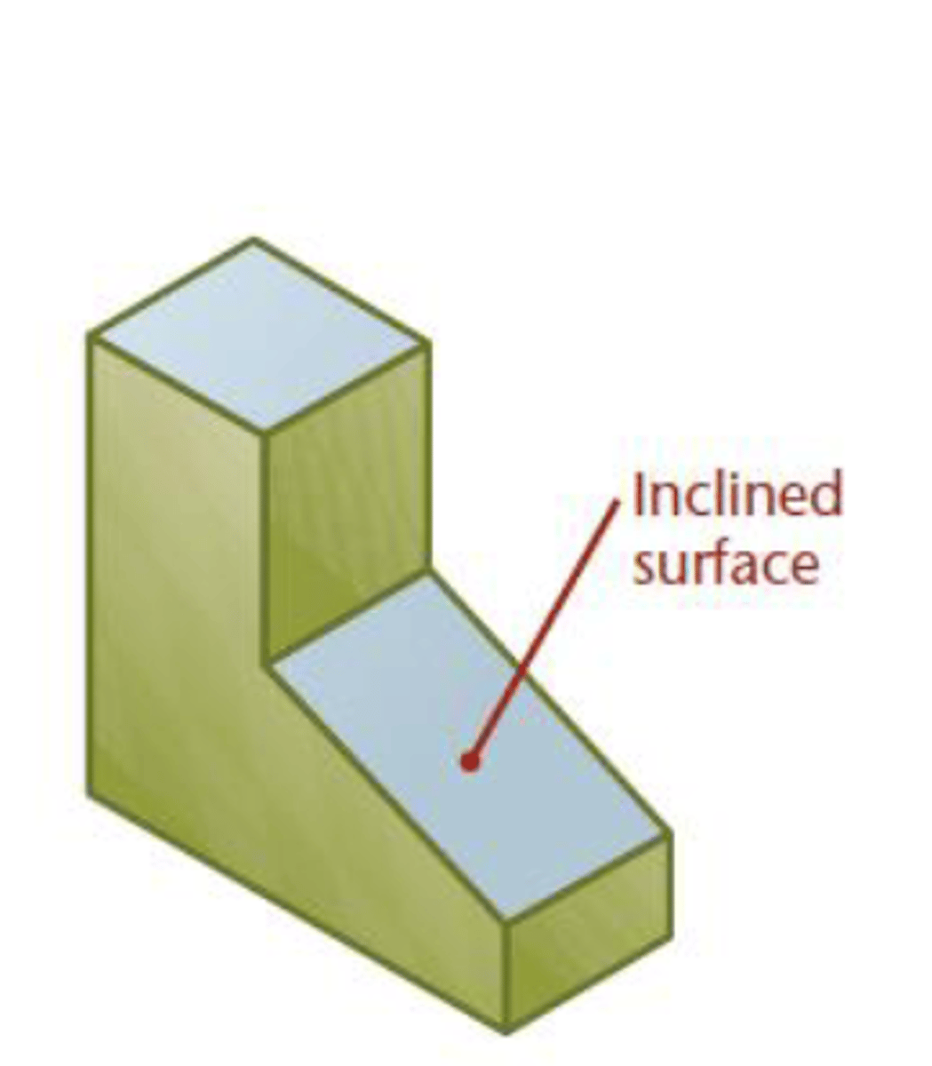 <p>A plane that appears as an edge in one primary view but is foreshortened in the others.</p>