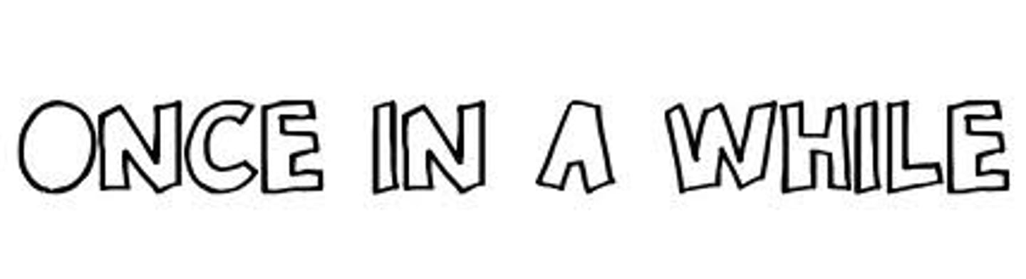 <p>once in a while, from time to time, now and then</p>