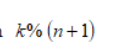 <p>K percent times the number of values plus one</p>