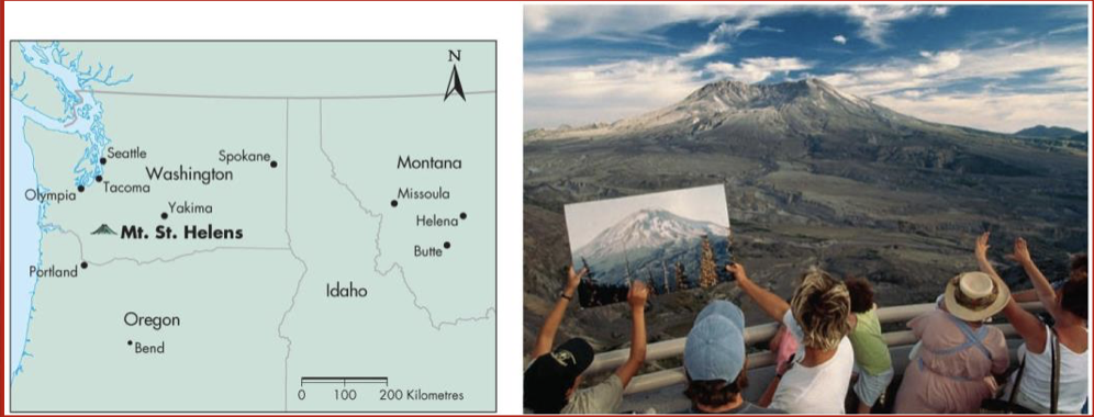Before its eruption, the volcano had been dormant for 120 years.

\
* In march of 1980, small explosions were evident due to groundwater contacting magma. 

\
A bulge began growing on the flank of the mountain.