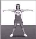 <p><span style="font-size: medium">Both arms extended straight out to the side and parallel to the ground, relax the shoulders</span></p>