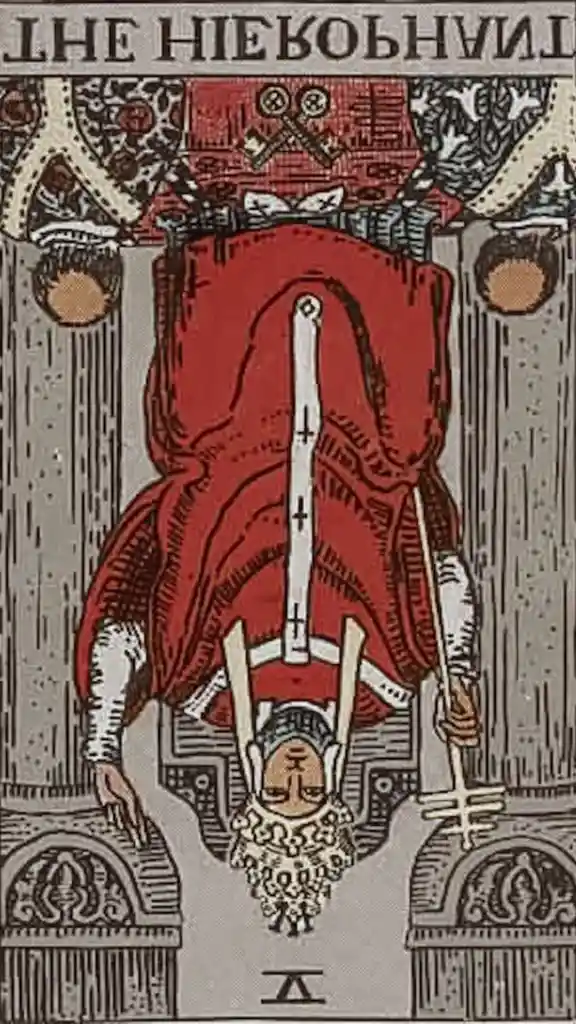 <ol start="5">
<li>The Hierophant (Reversed)</li>
</ol>