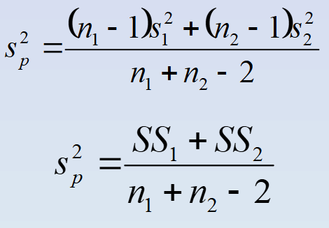 <p>Two sample variances can be pooled together to form a single estimate of the population variance. We also assume that these two populations have same variance (HOV)</p>