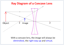 <ol><li><p>draw ray from top of object straight through optic centre</p></li><li><p>draw a ray from top of image, parallel to principle axis until it hits lens plane</p></li><li><p>construct divergent ray that traces back to point</p></li></ol><p></p>