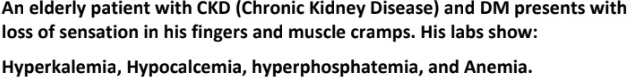 <p>likely reason for hypocalcemia is →</p>